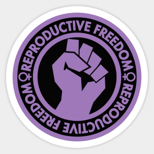 Demand Reproductive Freedom - Raised Clenched Fist - lavender inverse Sticker